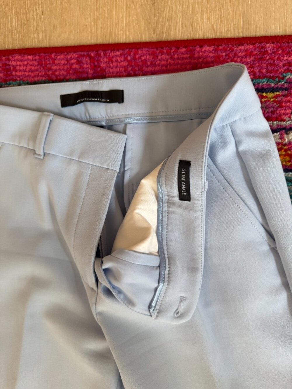 White House Black Market Blue Elle Slim Ankle Pants - Picture 2 of 2